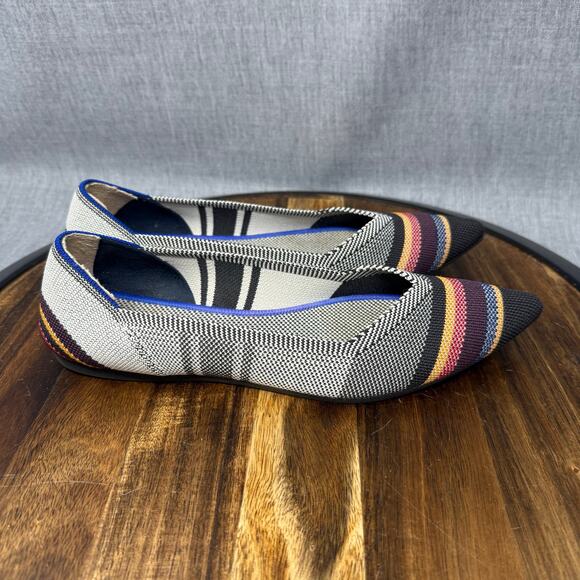 Stylish Women's Striped Flats - Picture 1 of 7